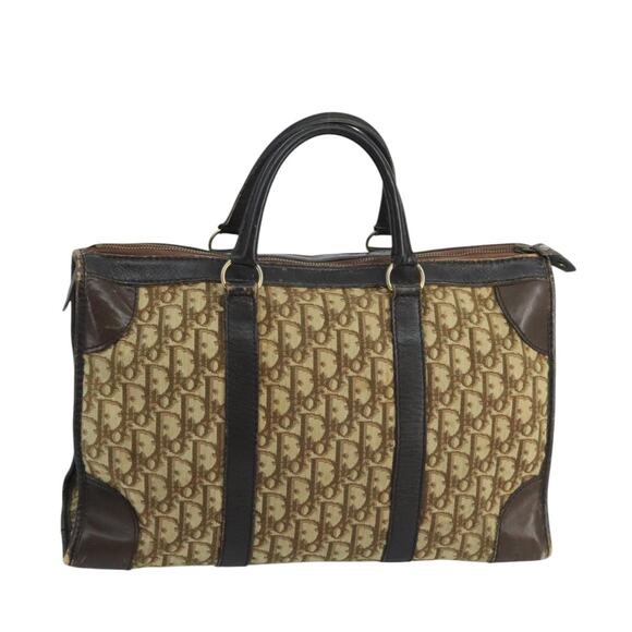 DIOR Trotter Canvas Boston Bag Brown - Picture 1 of 16